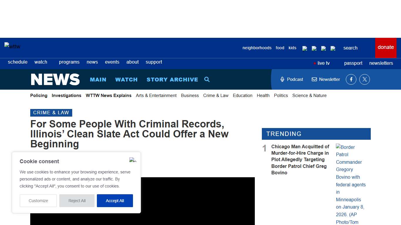 For Some People With Criminal Records, Illinois’ Clean Slate Act Could Offer a New Beginning Chicago News WTTW